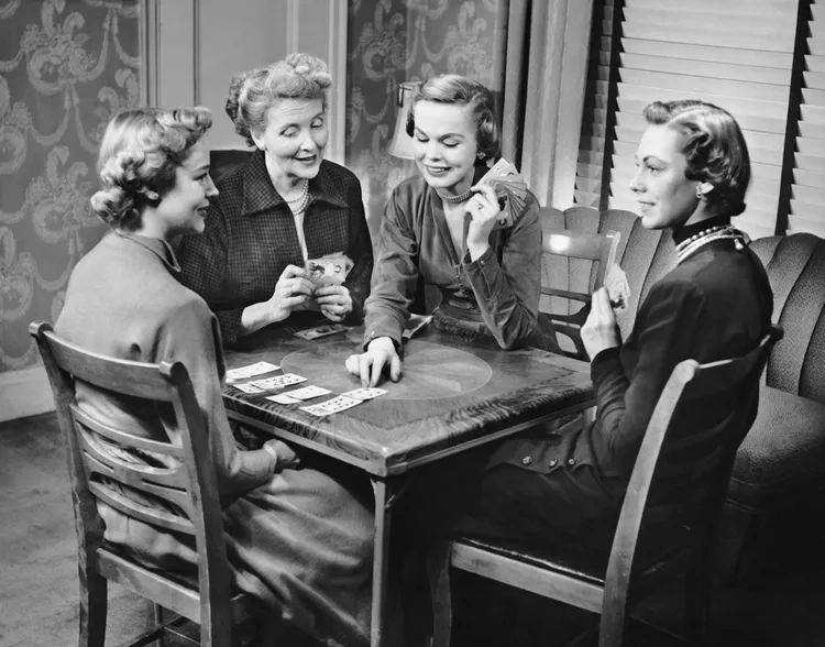 Ladies playing bridge